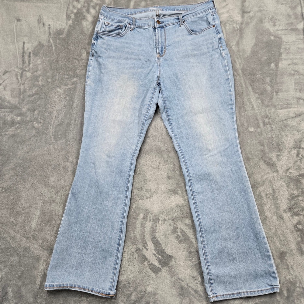 Old Navy Curvy Bootcut Jeans Light Wash Blue Denim Womens Size 14 Short